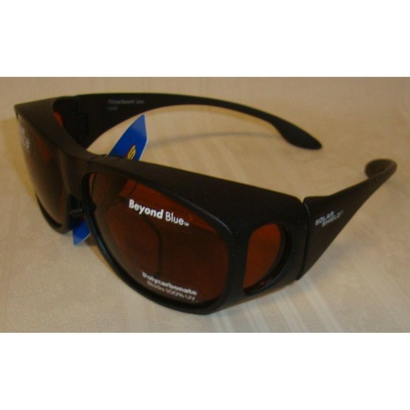 Solar Shield Beyond Blue Fits Over Sunglasses  #25302 Size M/L Lot of 2 Glasses - Picture 6 of 9